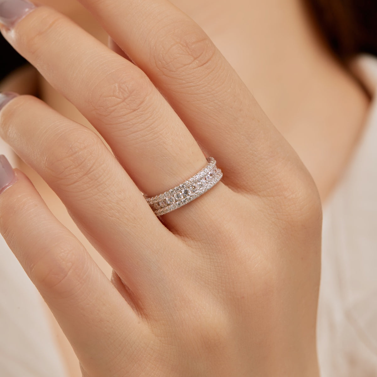 [Regalia Jewelry]Delicate Colorful Round Cut Daily Ring