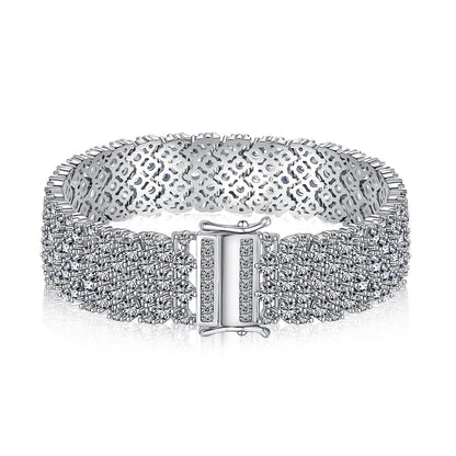 [Regalia Jewelry]Ornate Elegant Round Cut Party Bracelet
