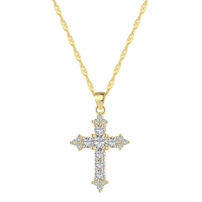 [Regalia Jewelry]Delicate Cross Shape Necklace