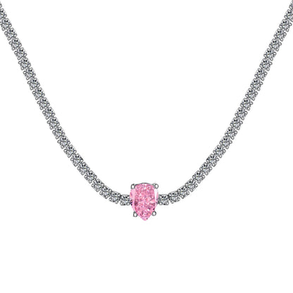 [Regalia Jewelry]1.0 carat Unique Pear Cut Tennis Necklace
