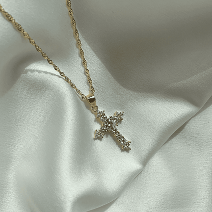 [Regalia Jewelry]Delicate Cross Shape Necklace