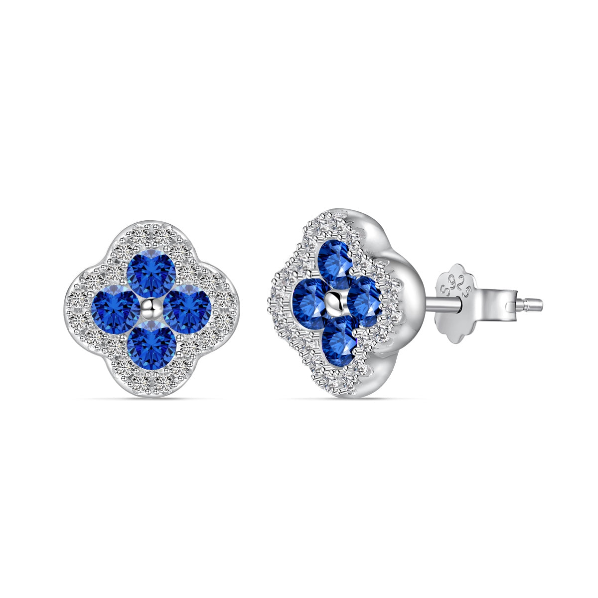 [Regalia Jewelry]Four-Leaf Clover Flower Shaped Earrings