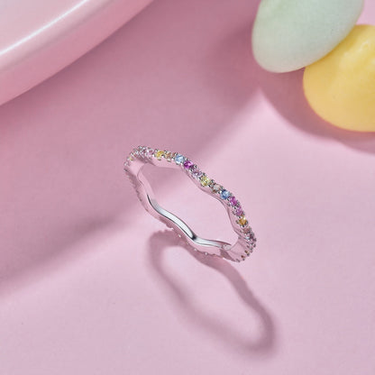 [Regalia Jewelry]Dainty Colorful Round Cut Party Ring