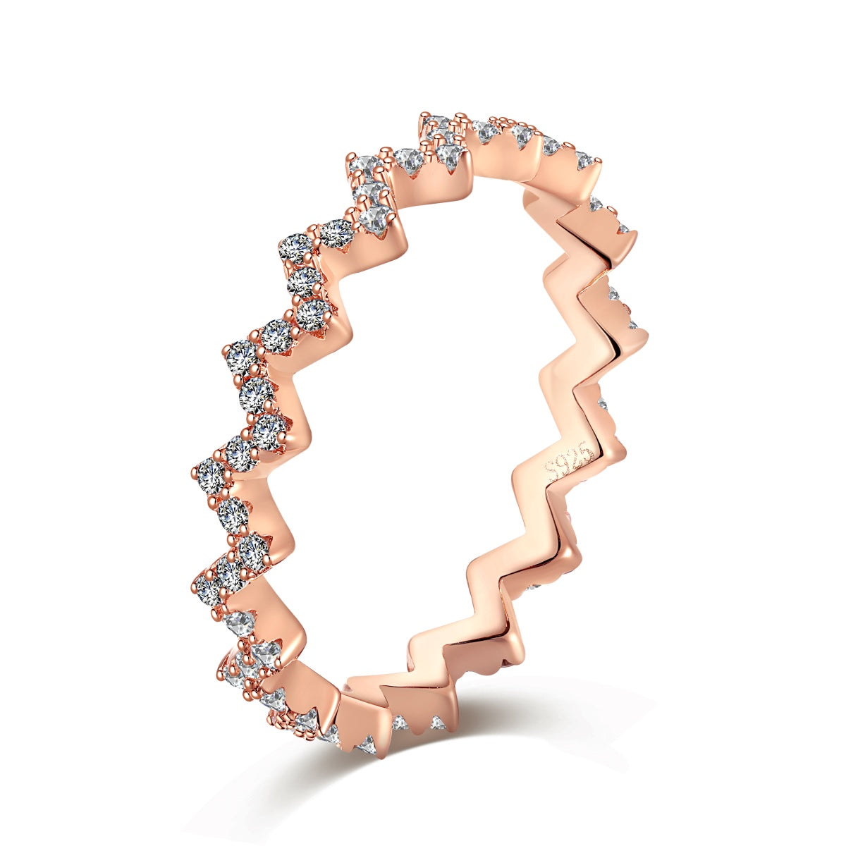 [Regalia Jewelry]Delicate Enchanting Wave Shape Daily Ring