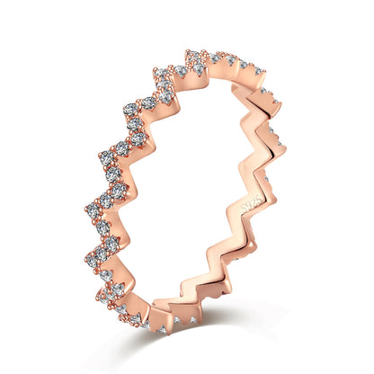 [Regalia Jewelry]Delicate Enchanting Wave Shape Daily Ring
