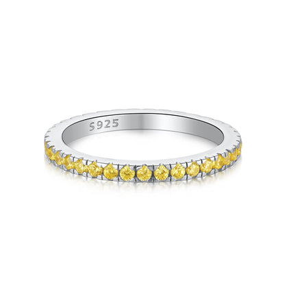 [Regalia Jewelry]Delicate Sparkling Round Cut Daily Ring