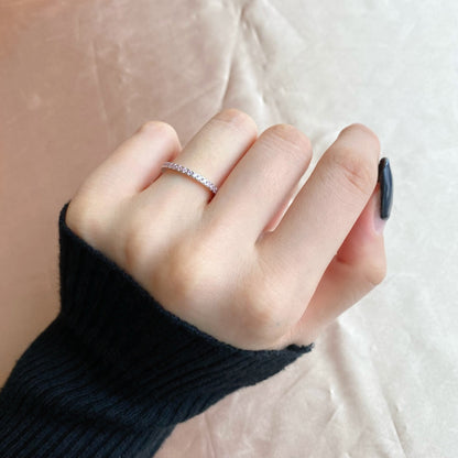 [Regalia Jewelry]Delicate Sparkling Round Cut Daily Ring