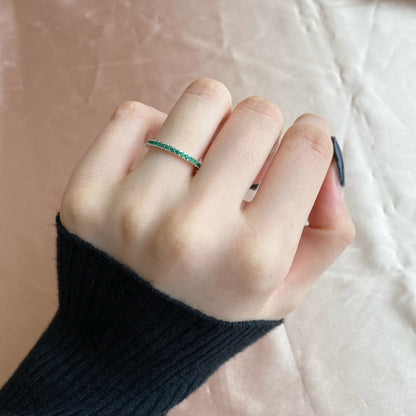 [Regalia Jewelry]Delicate Sparkling Round Cut Daily Ring