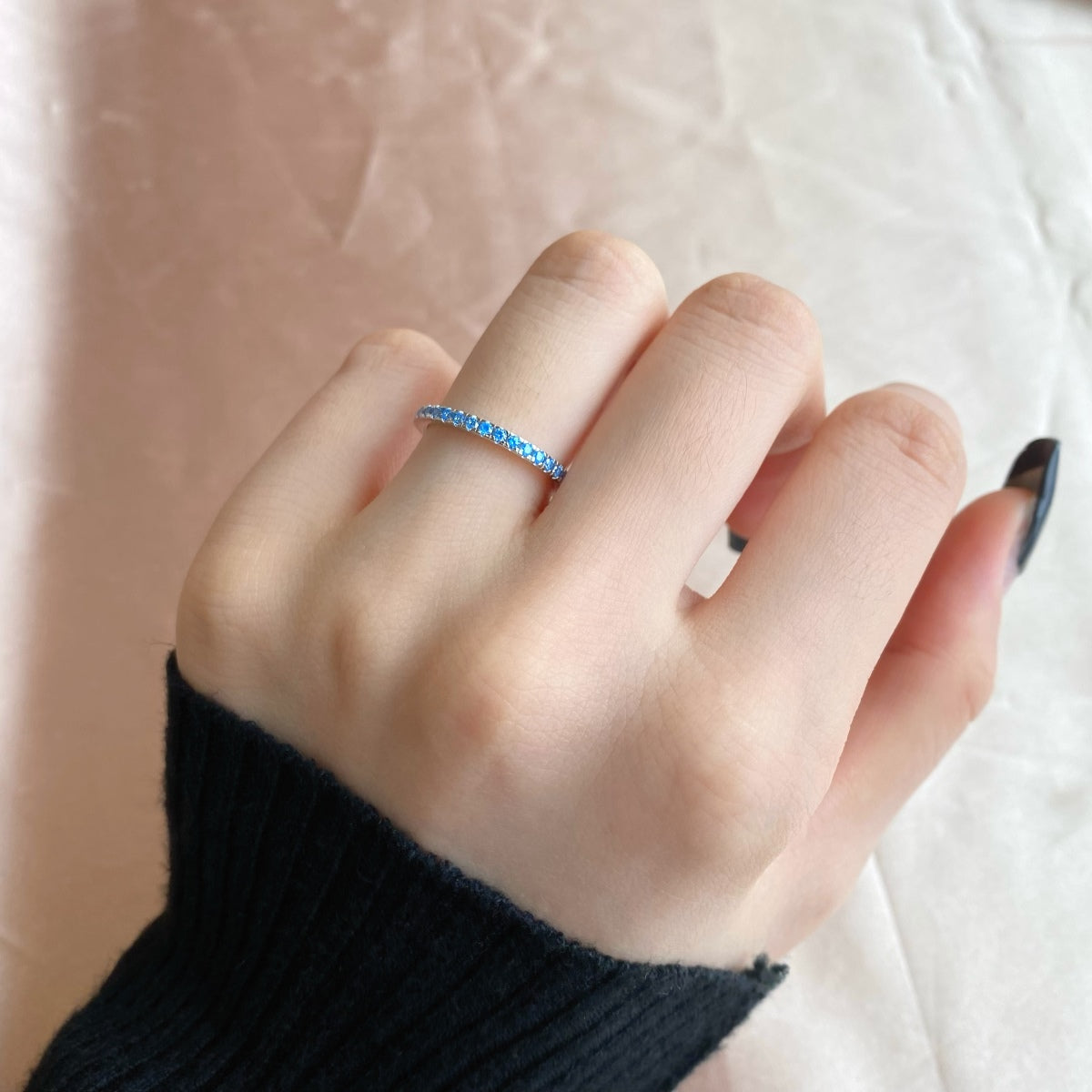[Regalia Jewelry]Delicate Sparkling Round Cut Daily Ring