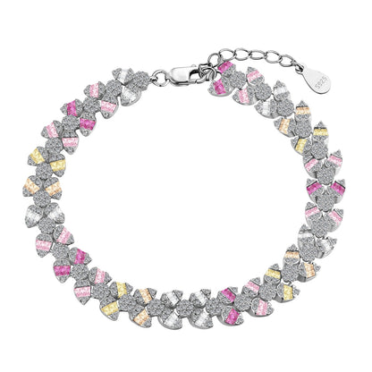 [Regalia Jewelry]Dainty Exquisite Flower Shape Daily Bracelet