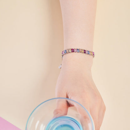 [Regalia Jewelry]Sparkling Exquisite Multi Cut Party Bracelet