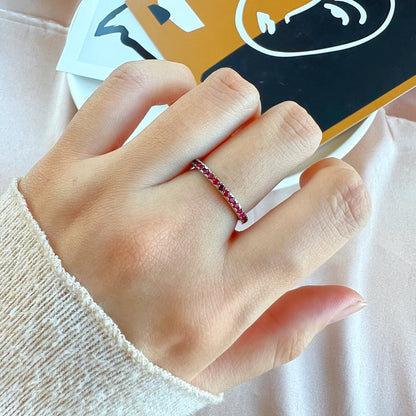 [Regalia Jewelry]Delicate Sparkling Round Cut Daily Ring