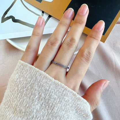 [Regalia Jewelry]Delicate Sparkling Round Cut Daily Ring