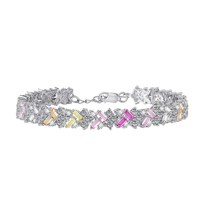 [Regalia Jewelry]Dazzling Unique Multi Shape Daily Bracelet