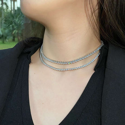 [Regalia Jewelry]Elegant Tennis Chain Necklace