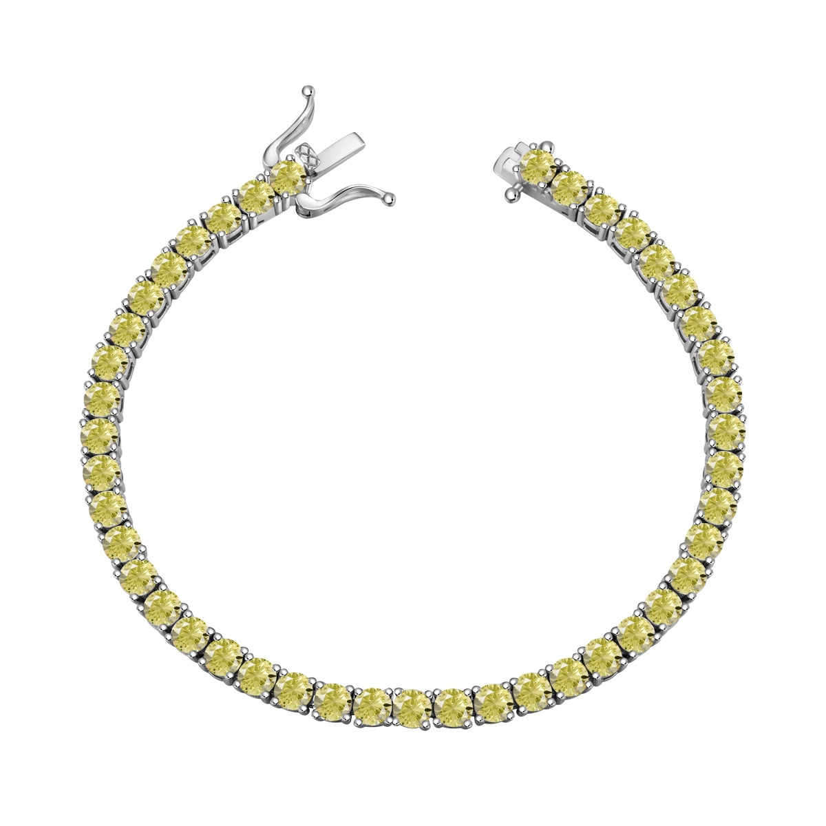 [Regalia Jewelry]Ornate Dazzling Round Cut Tennis Bracelet