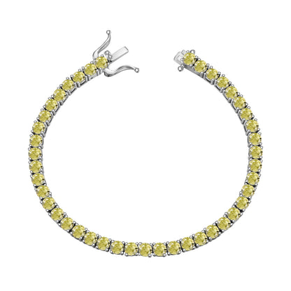 [Regalia Jewelry]Ornate Dazzling Round Cut Tennis Bracelet