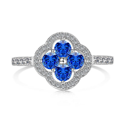 [Regalia Jewelry]Four Leaf Clover Flower Design Ring
