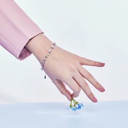 [Regalia Jewelry]Dainty Charming Emerald Cut Daily Bracelet