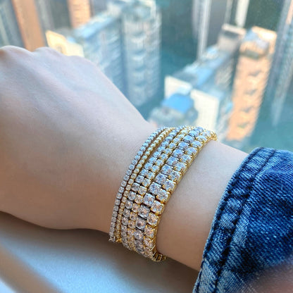 [Regalia Jewelry]Radiant Shinning Princess Cut Tennis Bracelet