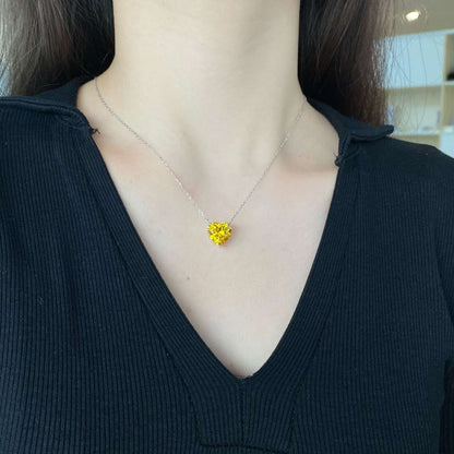 [Regalia Jewelry]6.0 carat Radiant Heart Shape Necklace