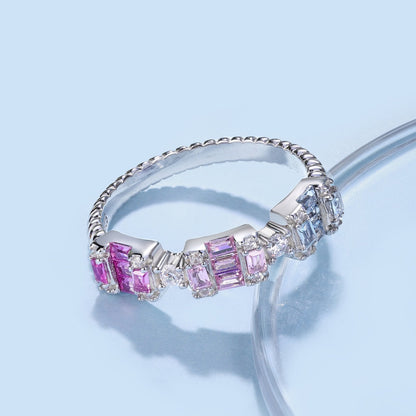 [Regalia Jewelry]Unique Colorful Emerald Cut Party Ring