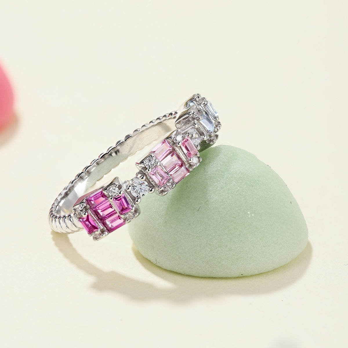 [Regalia Jewelry]Unique Colorful Emerald Cut Party Ring