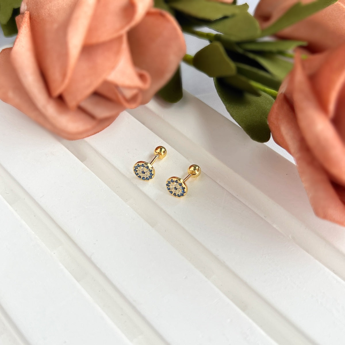 [Regalia Jewelry]Devil's Eye Ear Bone Nail Earrings