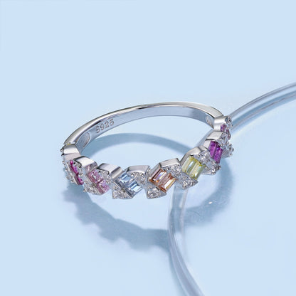 [Regalia Jewelry]Delicate Vibrant Emerald Cut Daily Ring