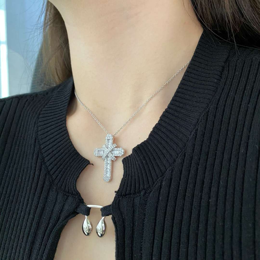 [Regalia Jewelry]Gypsophila With Dimonds Necklace