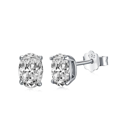 [Regalia Jewelry]Oval Classic Dignified Elegant Earrings