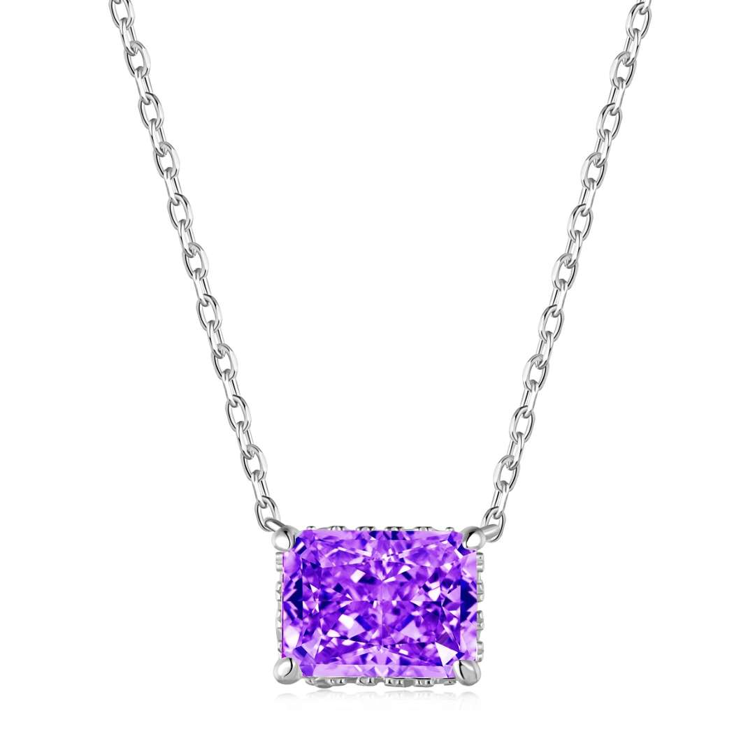 [Regalia Jewelry]Luxurious Square Shape Colorful Necalack