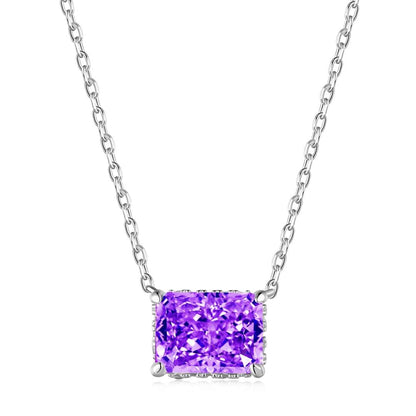 [Regalia Jewelry]Luxurious Square Shape Colorful Necalack