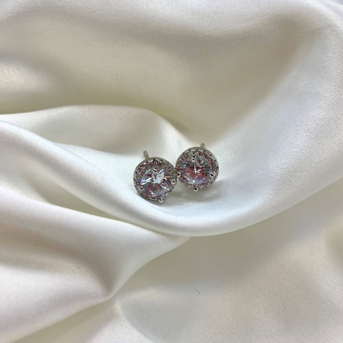 [Regalia Jewelry]Classic Princess Round Shape Earrings