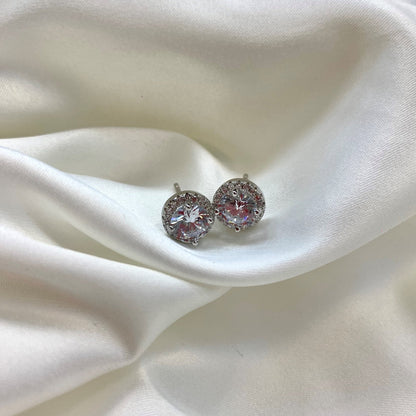 [Regalia Jewelry]Classic Princess Round Shape Earrings