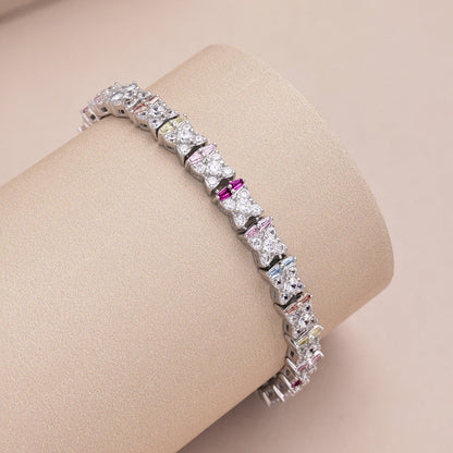 [Regalia Jewelry]Unique Colorful Flower Shape Daily Bracelet