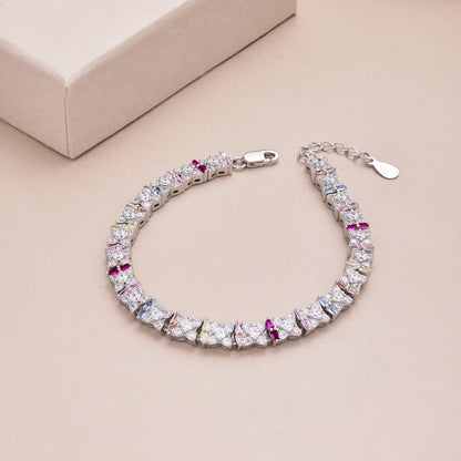 [Regalia Jewelry]Unique Colorful Flower Shape Daily Bracelet