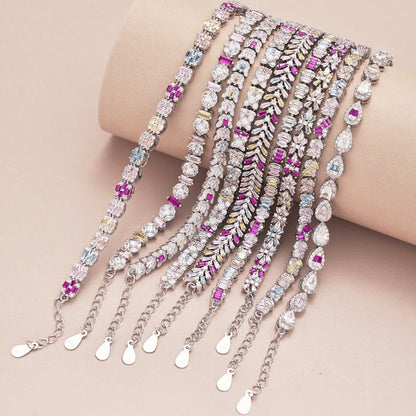 [Regalia Jewelry]Unique Colorful Flower Shape Daily Bracelet