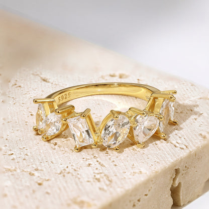 [Regalia Jewelry]Delicate Multi Cut Ring