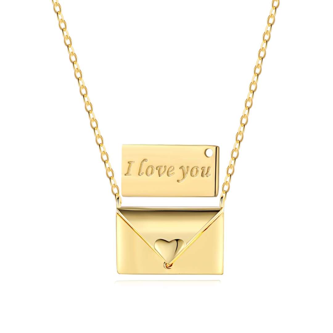 [Regalia Jewelry]Envelope Heart Shape Mother's Day Necklace