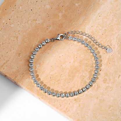 [Regalia Jewelry]Ornate  Sparkling Round Cut Daily Bracelet