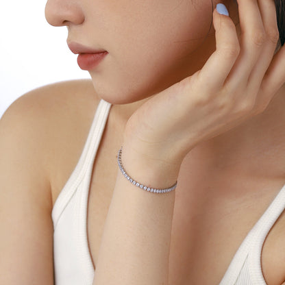 [Regalia Jewelry]Dazzling Sparkling Round Cut Daily Bracelet