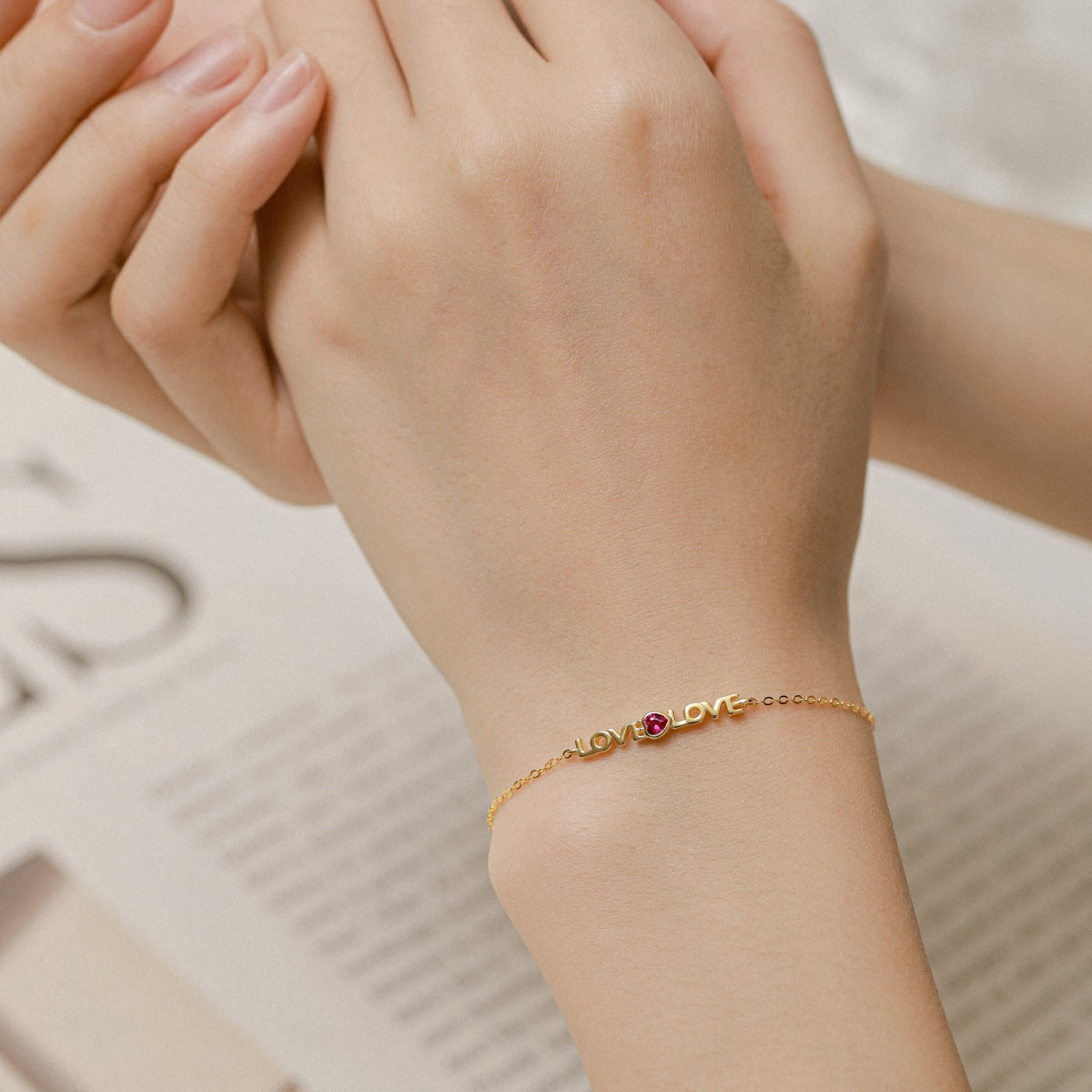 [Regalia Jewelry]Romantic Heart Shape Lover Bracelet