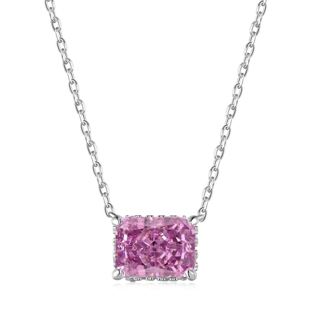 [Regalia Jewelry]Luxurious Square Shape Colorful Necalack