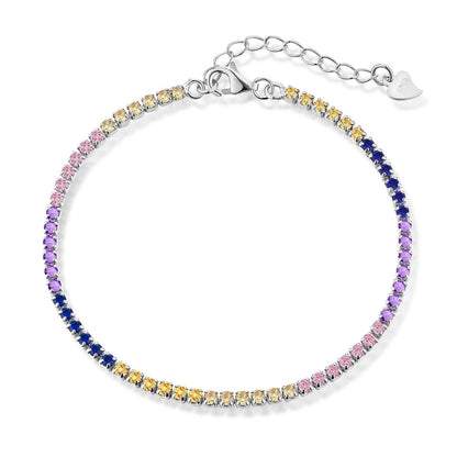 [Regalia Jewelry]Radiant Shinning Princess Cut Tennis Bracelet