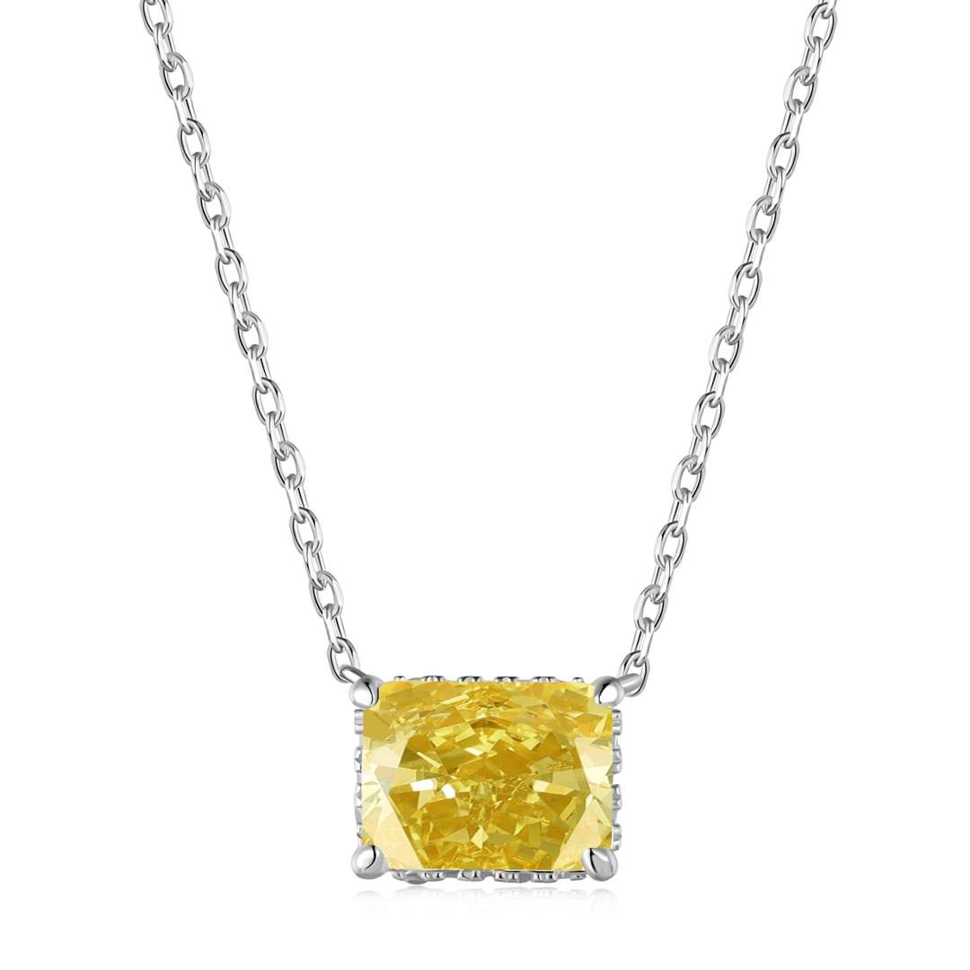 [Regalia Jewelry]Luxurious Square Shape Colorful Necalack