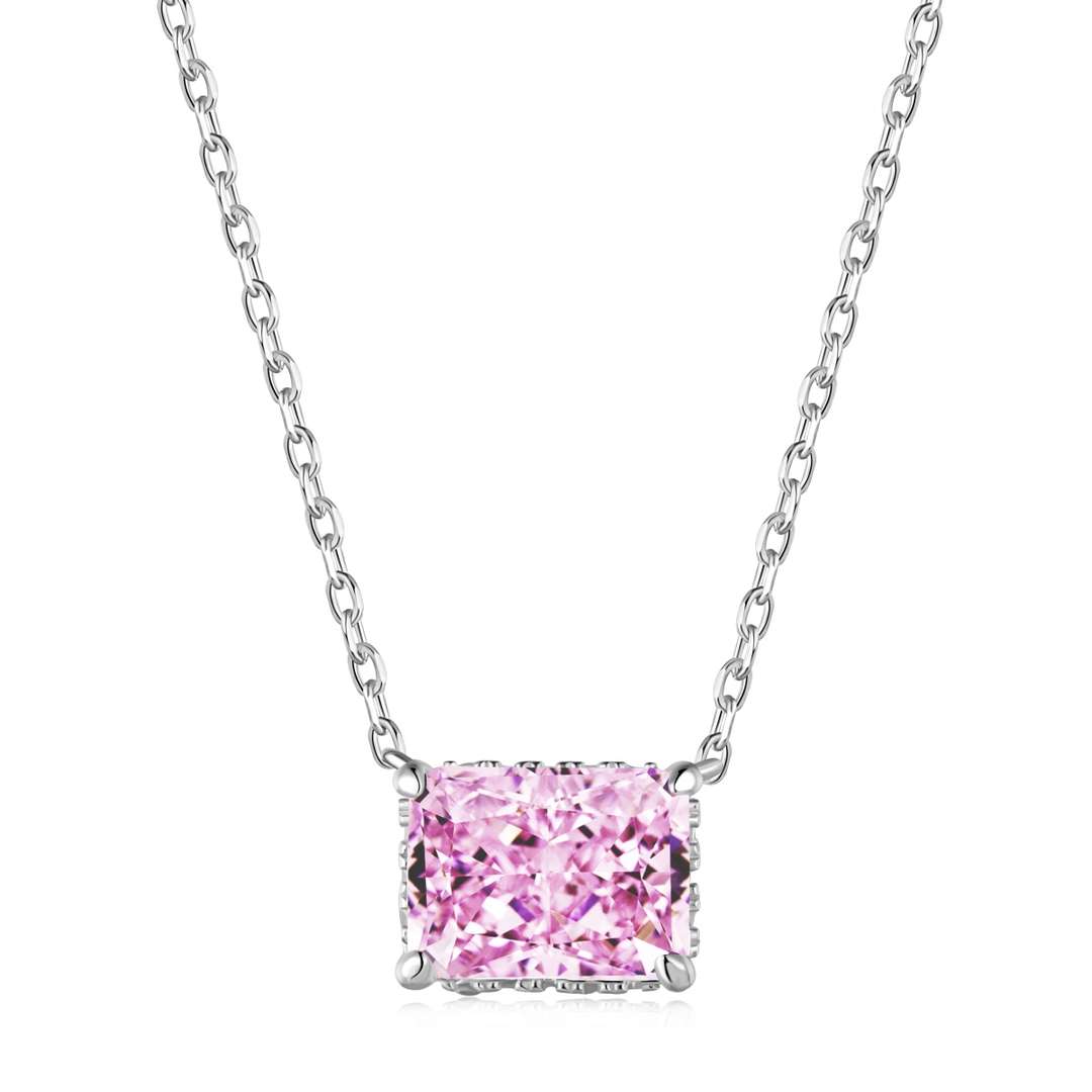 [Regalia Jewelry]Luxurious Square Shape Colorful Necalack