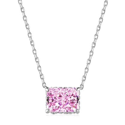[Regalia Jewelry]Luxurious Square Shape Colorful Necalack