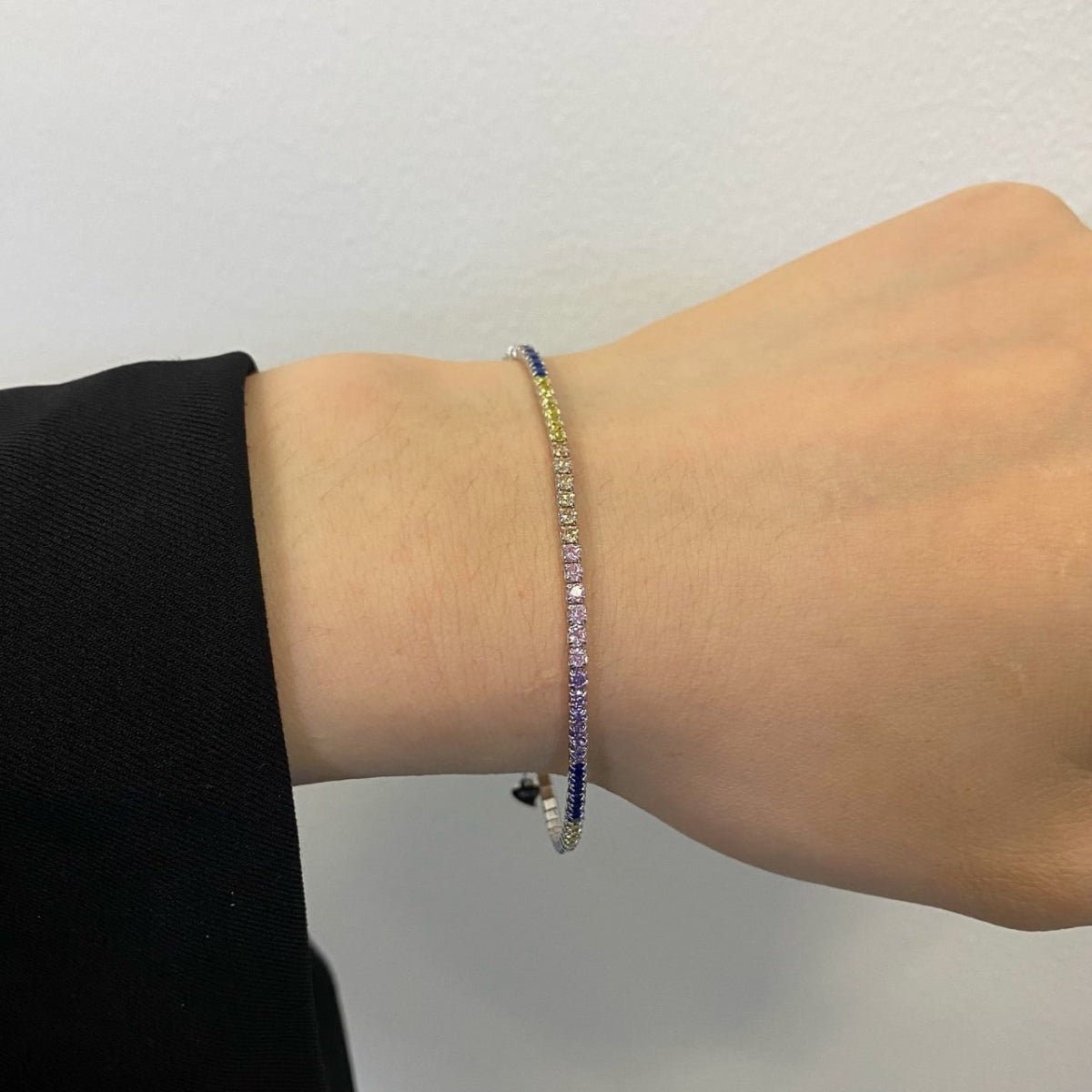 [Regalia Jewelry]Radiant Shinning Princess Cut Tennis Bracelet