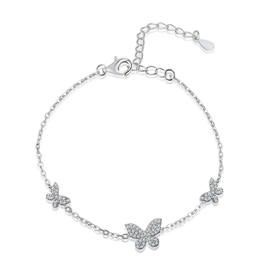 [Regalia Jewelry]Delicate Butterfly Pendant Bracelet